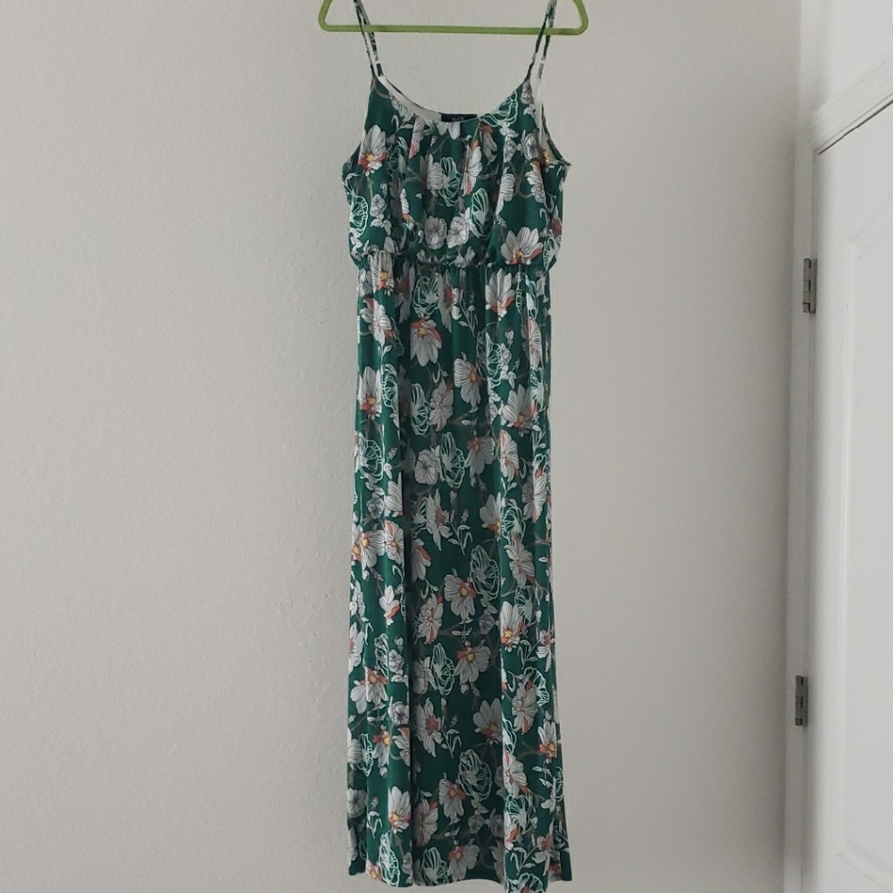 NAIF Green Floral Maxi Dress